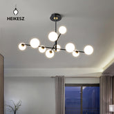 HEIKESZ Magic Bean Chandelier Modern Living Room Lighting Affordable Luxury Dining Lamp High-End Ball Bedroom Decor
