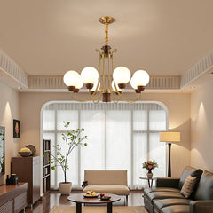 HEIKESZ French Vintage Ceiling Light Solid Wood Retro Pendant Lamp for Living Room Dining Room Bedroom Classic Elegant Lighting