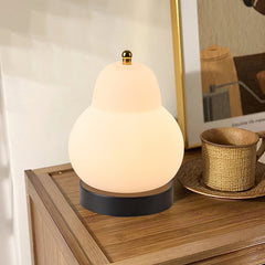 HEIKESZ Charging Touch French Cream Pear Table Lamp Bedroom Bedside Portable Small Night Lamp Ins Wind Atmosphere Decorative Table Lamp Table Light Lamp Adjustable Portable Charger Table Lights for Room